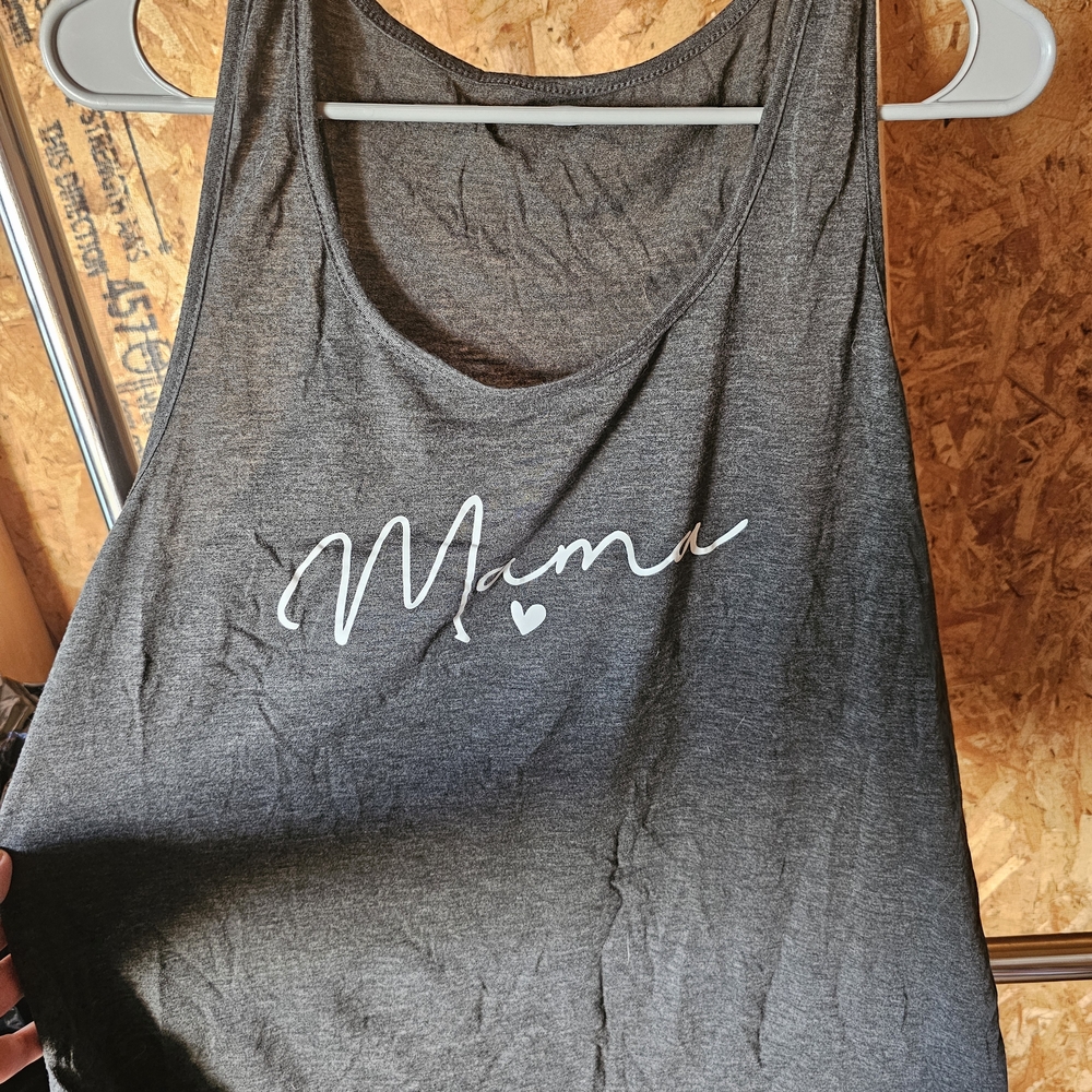 SHEIN Charcoal Mama Tank Top